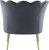 Meridian Furniture - Jester Velvet Accent Chair In Grey - 516Grey