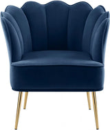 Meridian Furniture - Jester Velvet Accent Chair In Navy - 516Navy