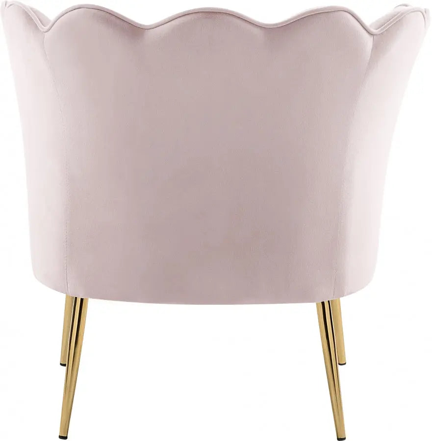 Meridian Furniture - Jester Velvet Accent Chair In Pink - 516Pink