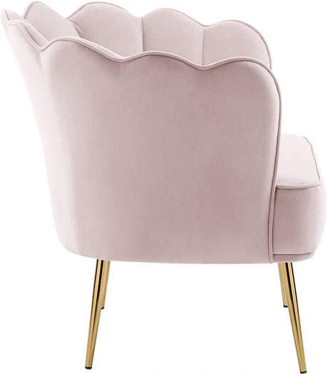 Meridian Furniture - Jester Velvet Accent Chair In Pink - 516Pink