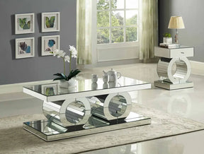 Jocelyn 3 Piece Occasional Table Set In Mirrored - 227-3Set | Meridian