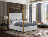 Meridian Furniture - Jones Faux Leather Bed In White - Joneswhite-K