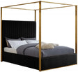 Jones Velvet King Bed In Black - Jonesblack-K | Meridian