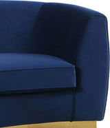 Meridian Furniture - Julian 3 Piece Living Room Set In Navy - 620Navy-S-3Set