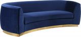 Meridian Furniture - Julian 3 Piece Living Room Set In Navy - 620Navy-S-3Set