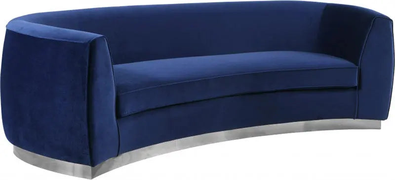 Meridian Furniture - Julian 3 Piece Living Room Set In Navy - 621Navy-S-3Set