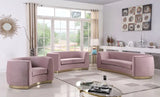 Meridian Furniture - Julian 3 Piece Living Room Set In Pink - 620Pink-S-3Set