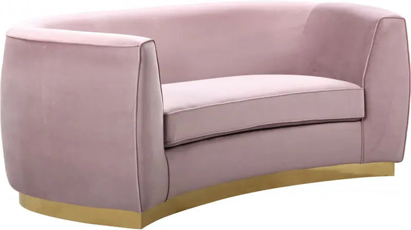 Meridian Furniture - Julian 3 Piece Living Room Set In Pink - 620Pink-S-3Set