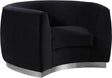 Julian Velvet Chair In Black - 621Black-C | Meridian