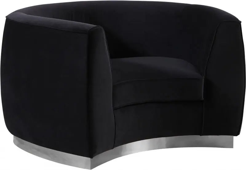 Meridian Furniture - Julian Velvet Chair In Black - 621Black-C