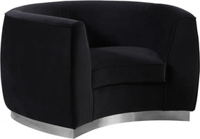 Julian Velvet Chair In Black - 621Black-C | Meridian