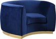 Julian Velvet Chair In Navy - 620Navy-C | Meridian