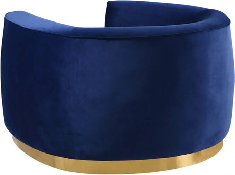 Meridian Furniture - Julian Velvet Chair In Navy - 620Navy-C