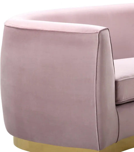 Meridian Furniture - Julian Velvet Chair In Pink - 620Pink-C