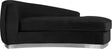 Julian Velvet Chaise Lounge In Black - 621Black-Chaise | Meridian