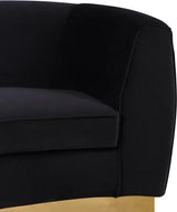 Meridian Furniture - Julian Velvet Loveseat In Black - 620Black-L