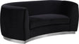 Julian Velvet Loveseat In Black - 621Black-L | Meridian