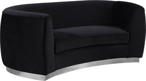 Julian Velvet Loveseat In Black - 621Black-L | Meridian