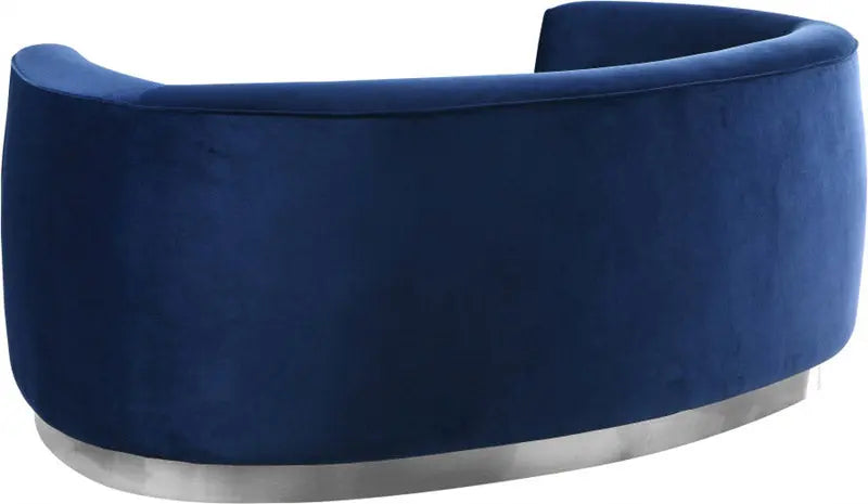 Meridian Furniture - Julian Velvet Loveseat In Navy - 621Navy-L