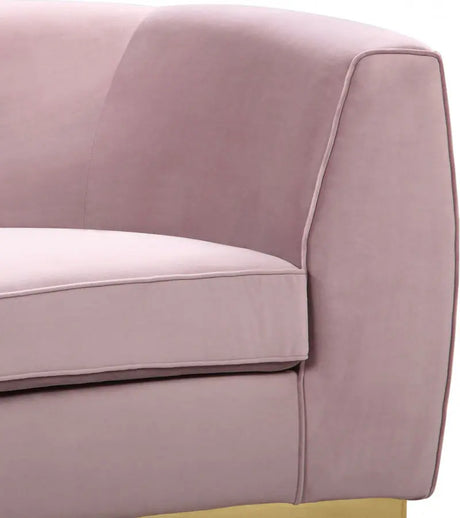 Meridian Furniture - Julian Velvet Loveseat In Pink - 620Pink-L