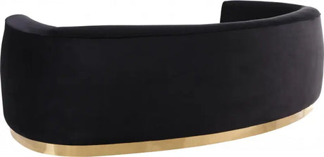 Meridian Furniture - Julian Velvet Sofa In Black - 620Black-S