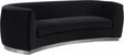 Julian Velvet Sofa In Black - 621Black-S | Meridian