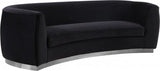 Meridian Furniture - Julian Velvet Sofa In Black - 621Black-S