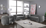 Meridian Furniture - Julian Velvet Sofa In Grey - 621Grey-S