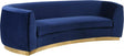 Julian Velvet Sofa In Navy - 620Navy-S | Meridian