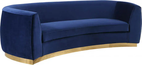 Meridian Furniture - Julian Velvet Sofa In Navy - 620Navy-S