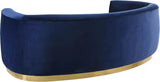 Meridian Furniture - Julian Velvet Sofa In Navy - 620Navy-S