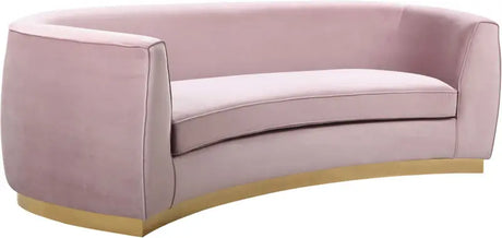 Meridian Furniture - Julian Velvet Sofa In Pink - 620Pink-S