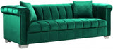 Meridian Furniture - Kayla 3 Piece Living Room Set In Green - 615Green-S-3Set