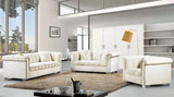 Meridian Furniture - Kayla Velvet Chair In Cream - 615Cream-C