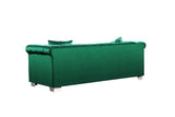 Meridian Furniture - Kayla Velvet Loveseat In Green - 615Green-L