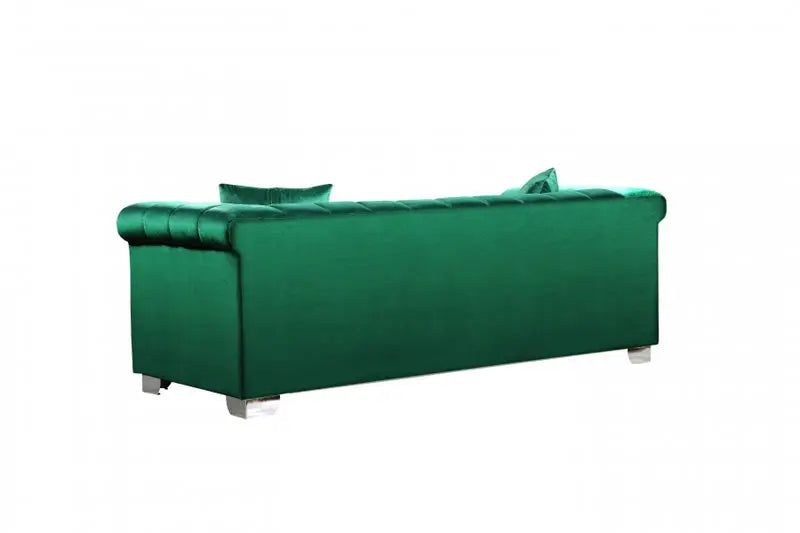 Meridian Furniture - Kayla Velvet Sofa In Green - 615Green-S