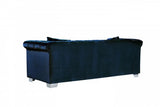 Meridian Furniture - Kayla Velvet Sofa In Navy - 615Navy-S