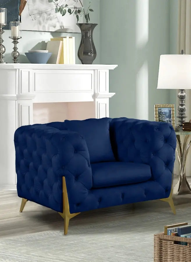 Meridian Furniture - Kingdom Chair In Navy - 695Navy-C