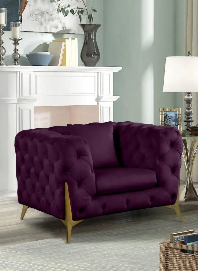 Meridian Furniture - Kingdom Chair In Purple - 695Purple-C