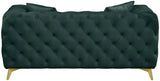 Meridian Furniture - Kingdom Velvet Loveseat In Green - 695Green-L