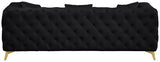 Meridian Furniture - Kingdom Velvet Sofa In Black - 695Black-S