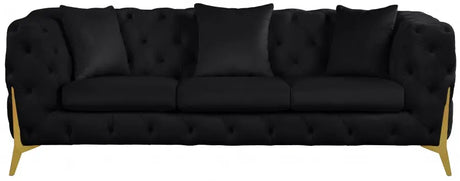 Meridian Furniture - Kingdom Velvet Sofa In Black - 695Black-S