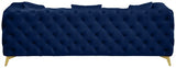 Meridian Furniture - Kingdom Velvet Sofa In Navy - 695Navy-S