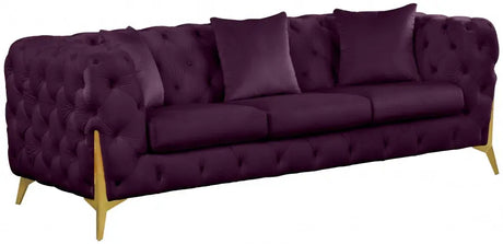 Meridian Furniture - Kingdom Velvet Sofa In Purple - 695Purple-S