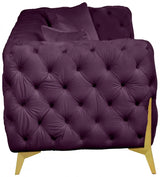 Meridian Furniture - Kingdom Velvet Sofa In Purple - 695Purple-S