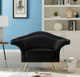 Meridian Furniture - Lips Velvet Chair In Black - 607Black-C