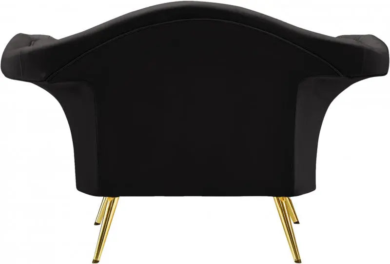 Meridian Furniture - Lips Velvet Chair In Black - 607Black-C