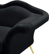 Meridian Furniture - Lips Velvet Chair In Black - 607Black-C