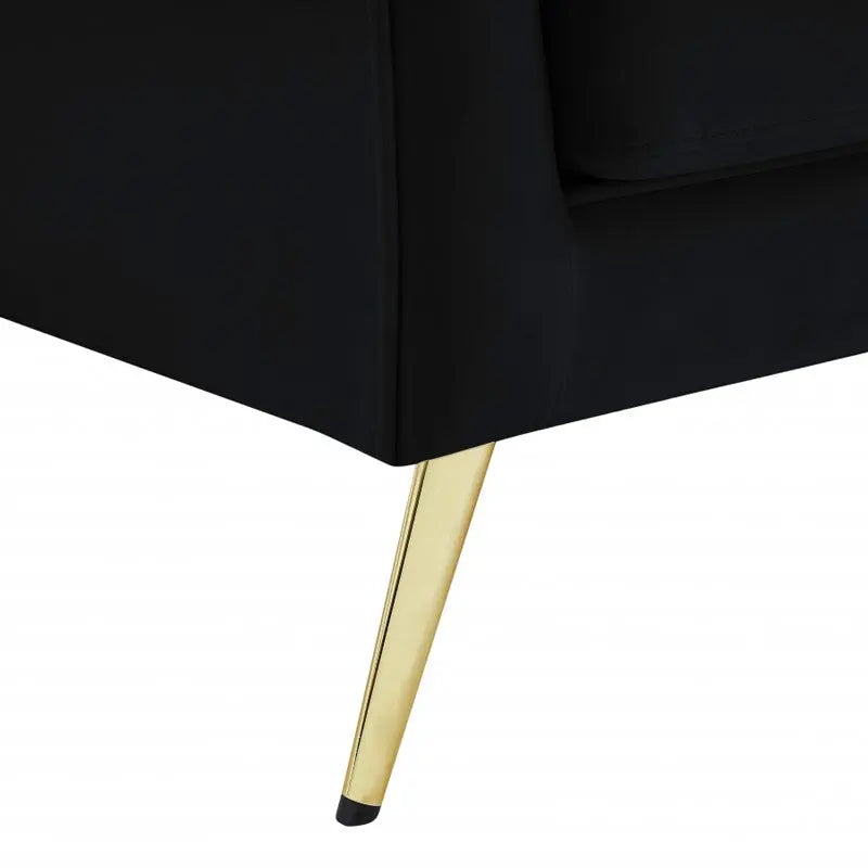 Meridian Furniture - Lips Velvet Chair In Black - 607Black-C