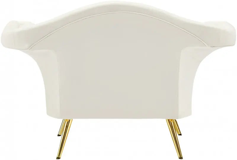 Meridian Furniture - Lips Velvet Chair In Cream - 607Cream-C